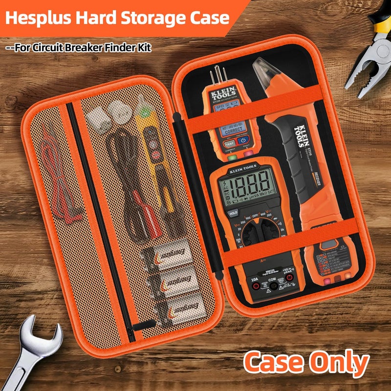 HESPLUS Storage Case Only for Klein Tools Electrical Testers -Hard Protective Carrying Bag Compatible with 80101 Circuit Breaker Finder Kit & ET310/ 69149P Digital Multimeter, XL Size (Does NOT Include Tools) - Image 2